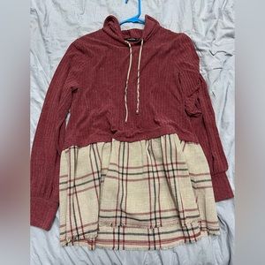 Doe & Rae large hoodie sweater long sleeve